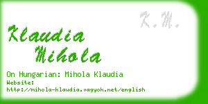 klaudia mihola business card